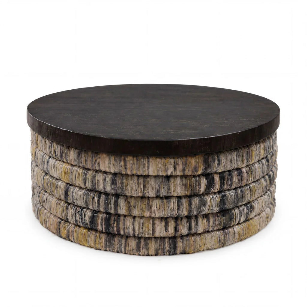 MAGANI COUCHTISCH AUS ABACA (SCHWARZ/GRAU)