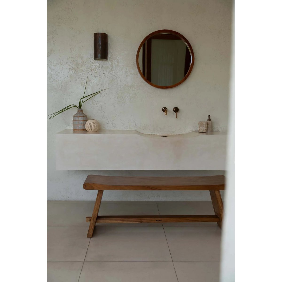 BAUCHIGE TERRAKOTTA-VASE (GRAU) - 24cm