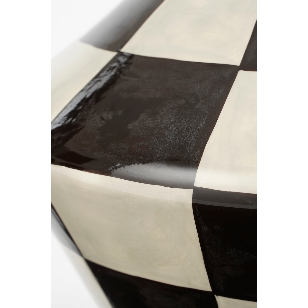 BLUMENTOPF (SCHWARZ/WEIß KARIERT) - Ø27cm