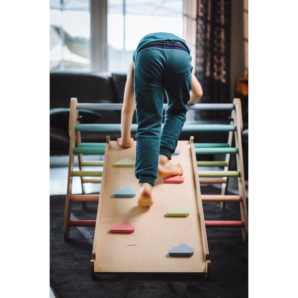 KLETTERSET: KLETTERDREIECK /-BOGEN UND RUTSCHE