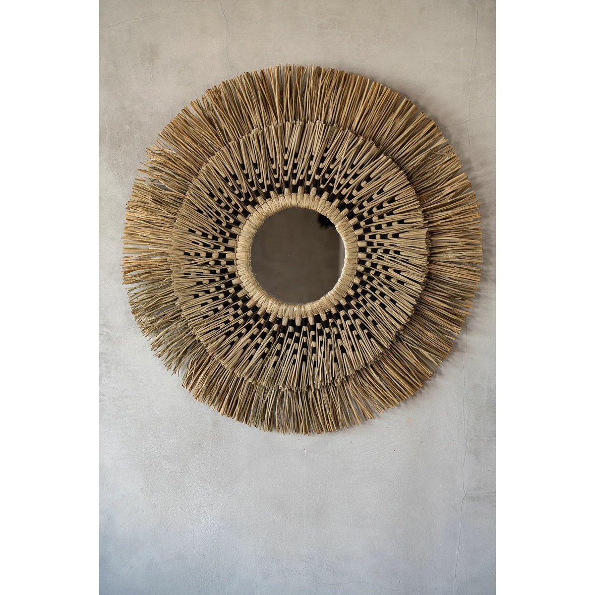 HANDGEARBEITETER HAVANNA SPIEGEL - Ø 70cm