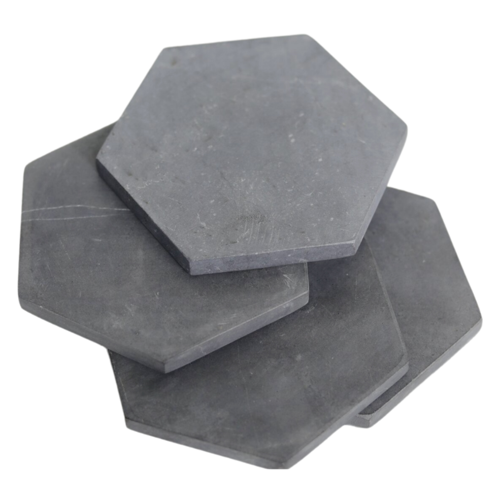 MARMOR UNTERSETZER HEXAGON (GRAU)