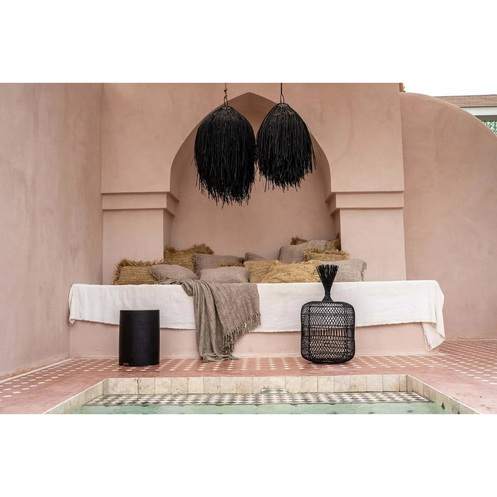 HANDGEWEBTER KISSENBEZUG (PERLGRAU) - 30 x 50cm