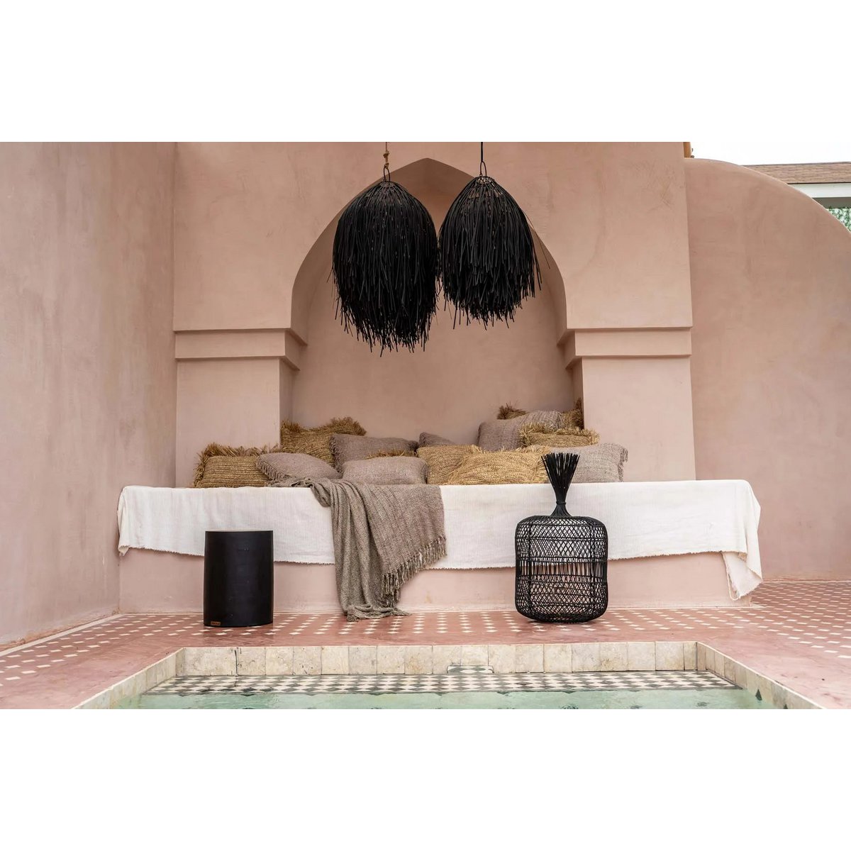 HANDGEWEBTER KISSENBEZUG (PERLGRAU) - 30 x 50cm