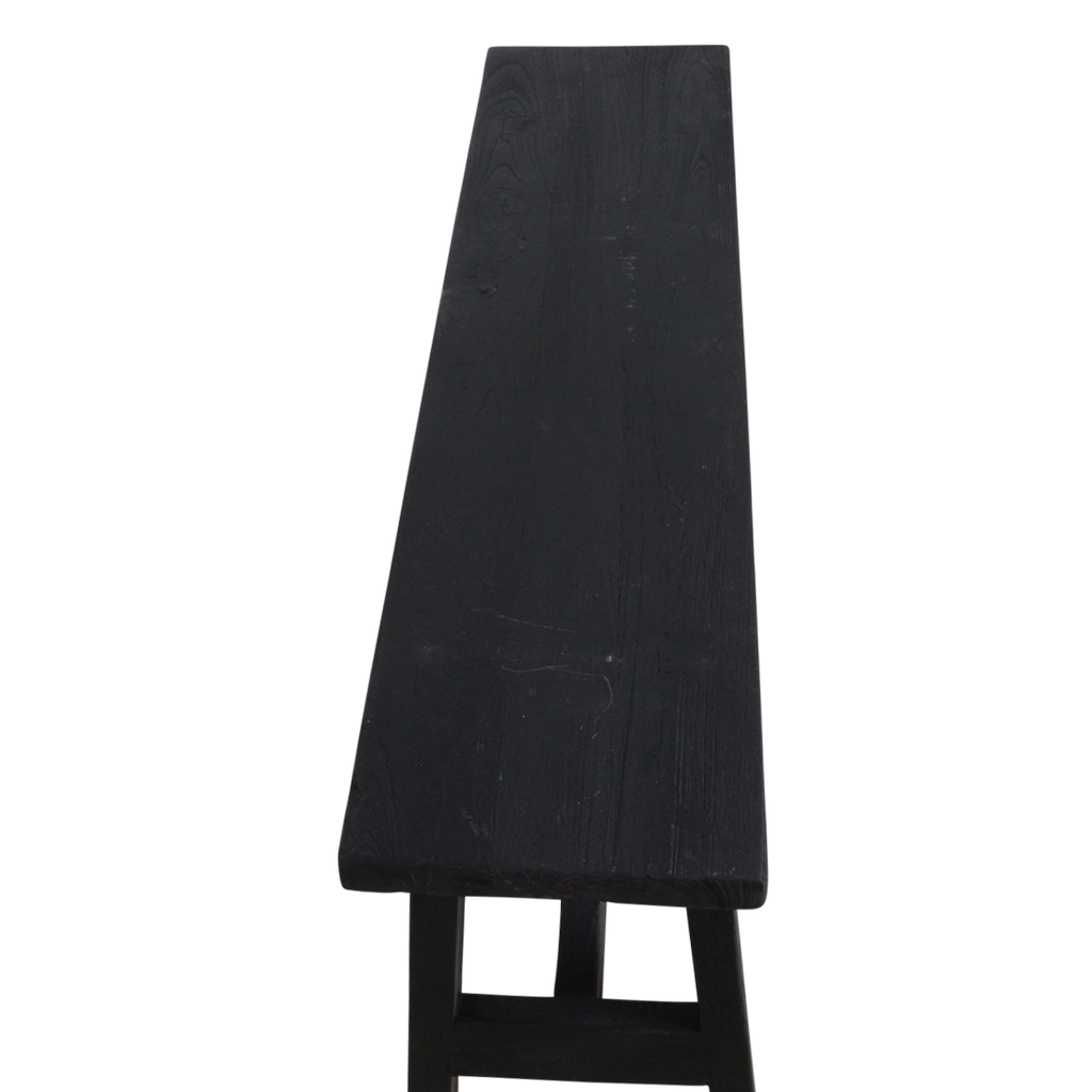 BANK AUS RECYCELTEM HOLZ (SCHWARZ) - 85cm