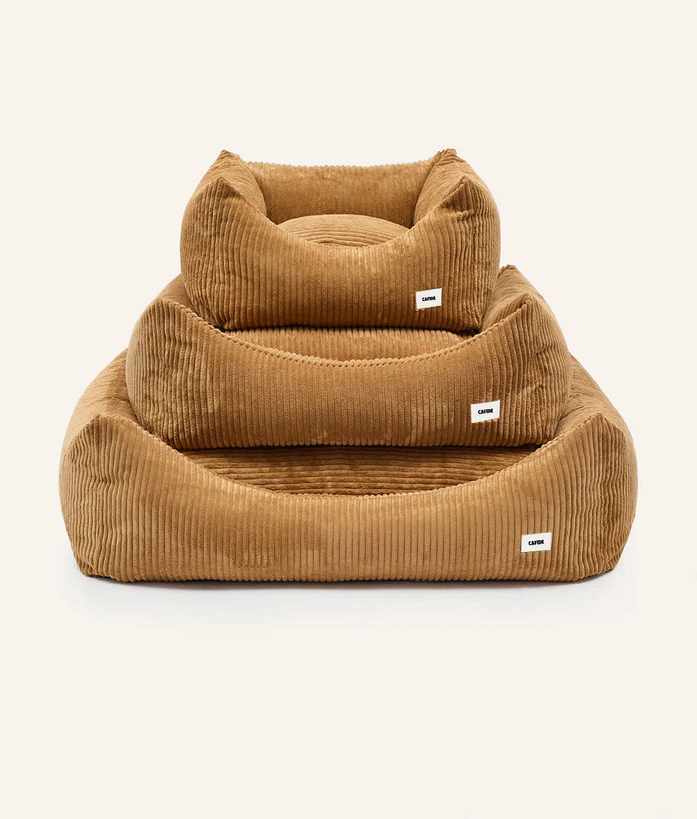 SNOZY HUNDEBETT AUS CORD (SENF)