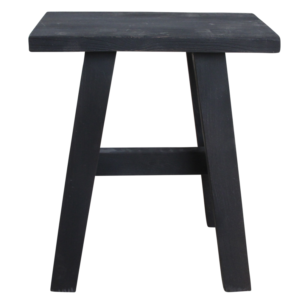 BANK AUS RECYCELTEM HOLZ (SCHWARZ) - 45cm