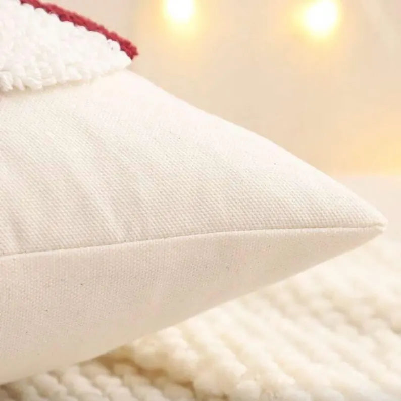 KISSENBEZUG | GESTICKTE ZUCKERSTANGEN MIT SCHLEIFE