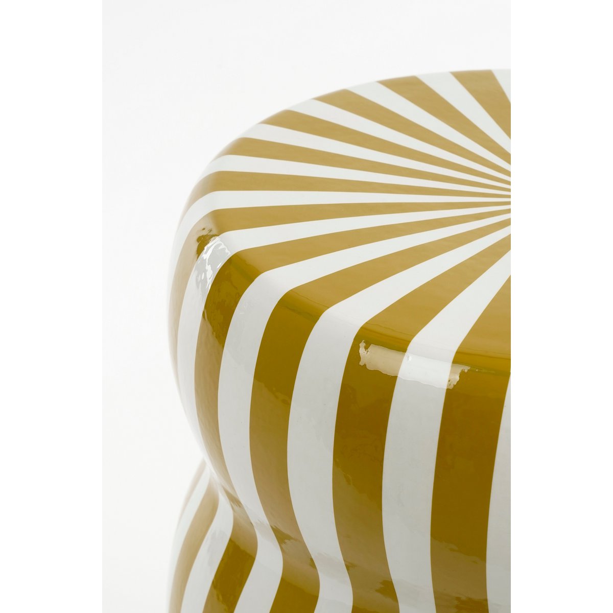 SKIPPER BEISTELLTISCH (BEIGE/OCKERGELB GESTREIFT) - Ø32 cm