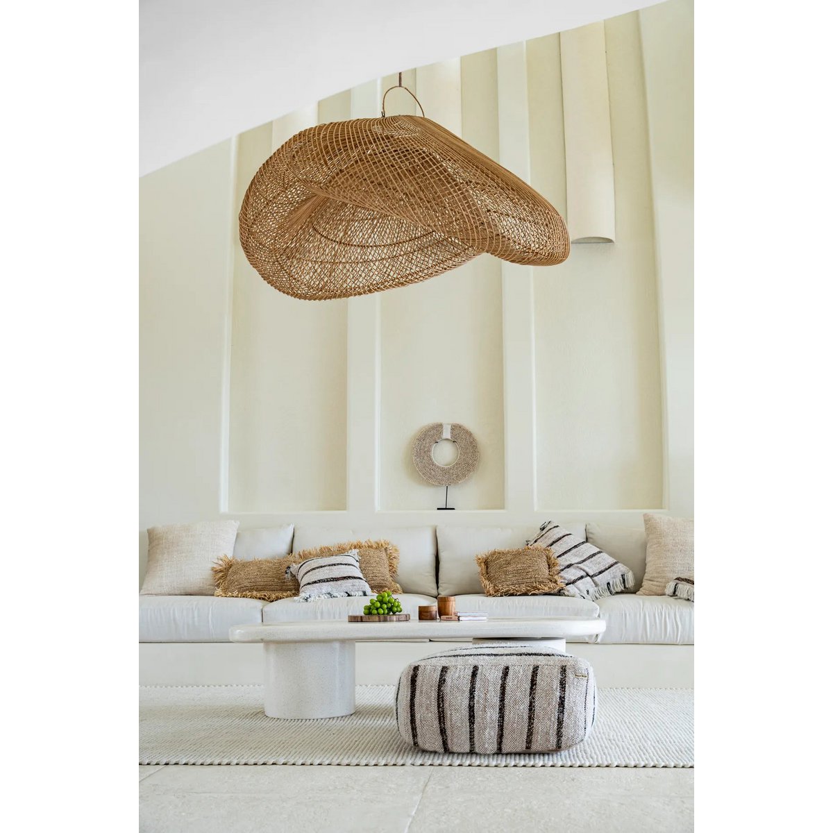 SITZPOUF (BOHEMIAN WEIß SCHWARZ)