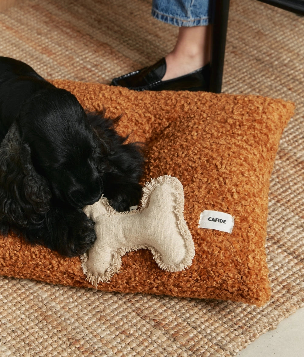 BELA HUNDEKISSEN MIT TEDDYFELL (ORANGE)