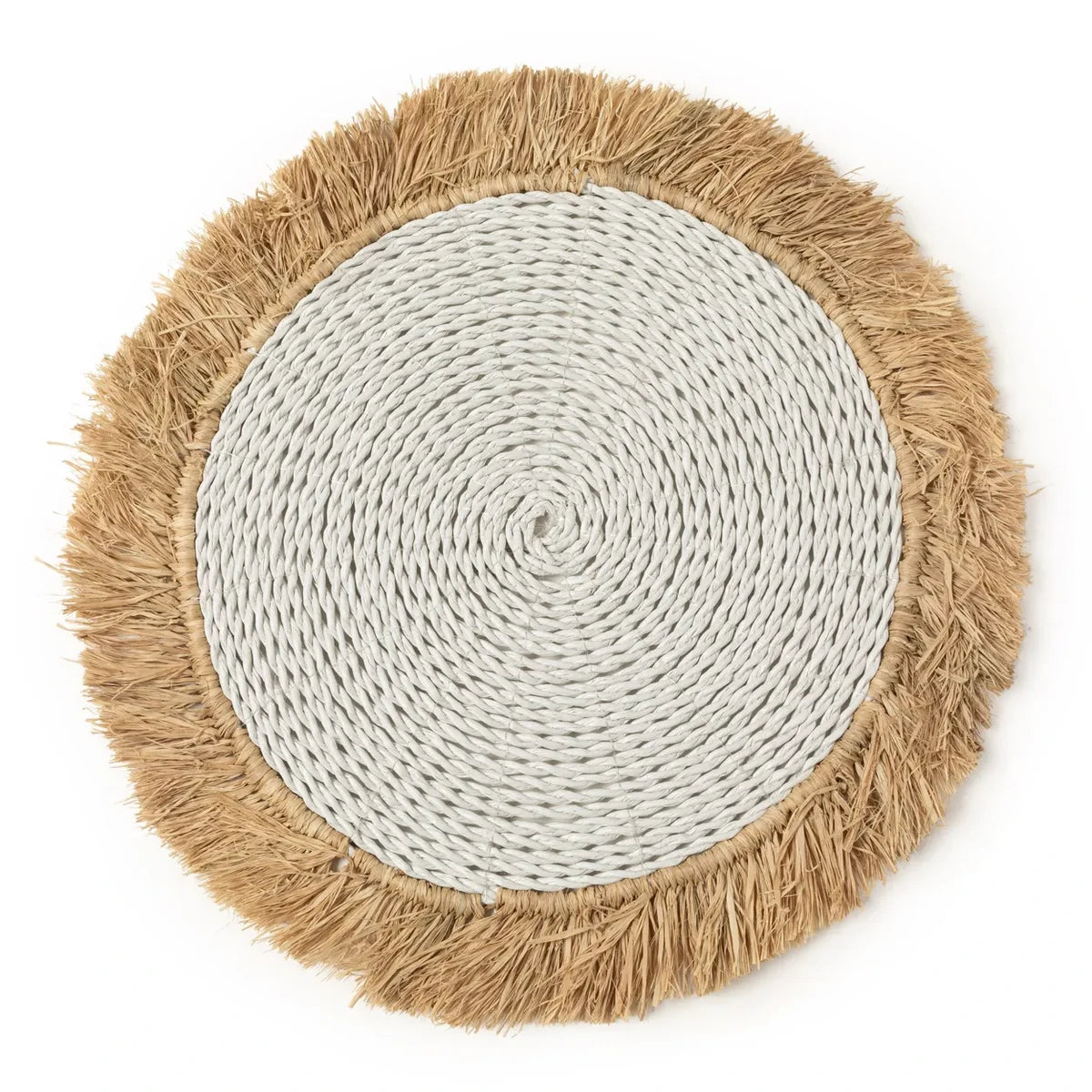 SEEGRAS RAFFIA TISCHUNTERLAGE (WEIß) - 45cm