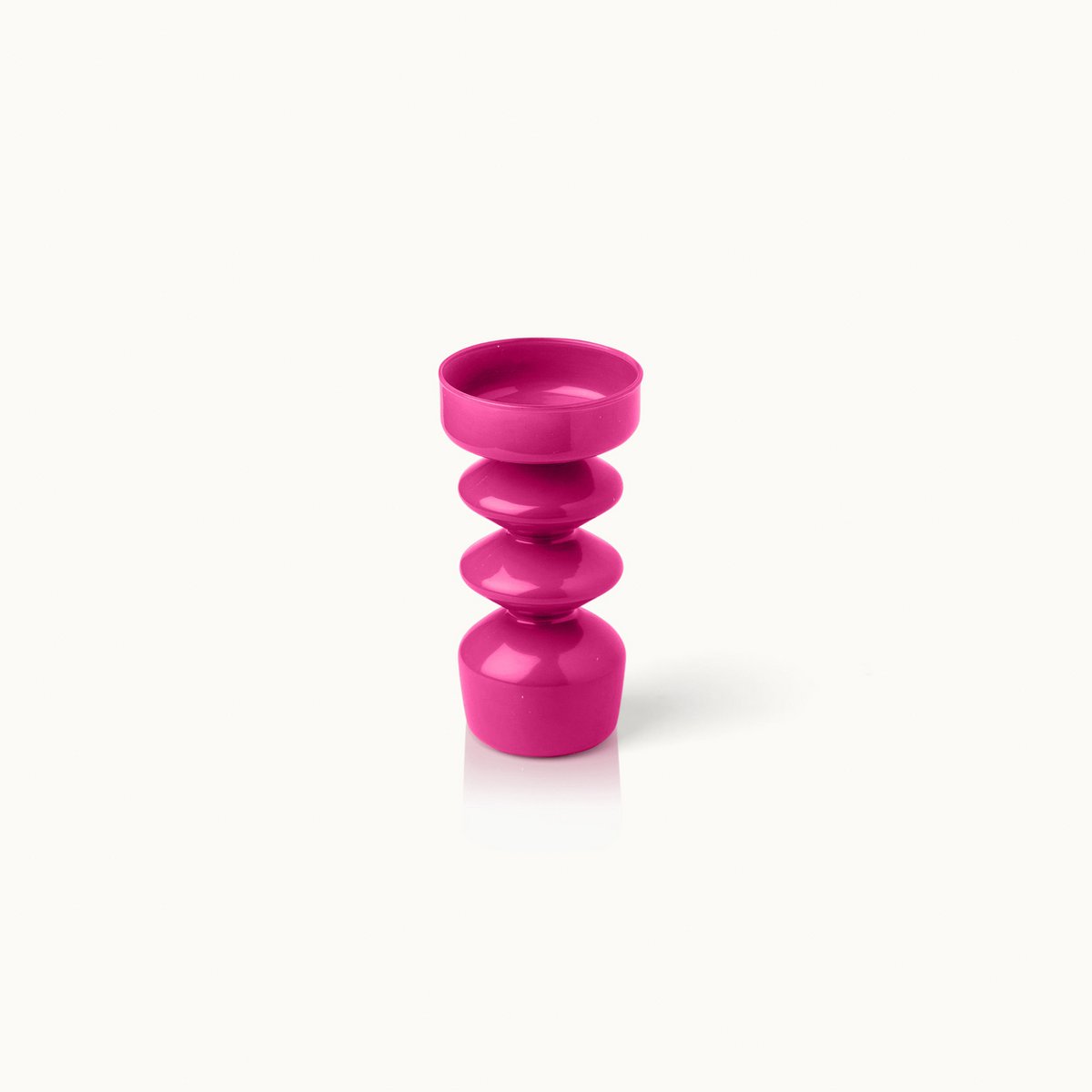 KERZENSTÄNDER ROYAL AUS GLAS (PINK) - 16cm