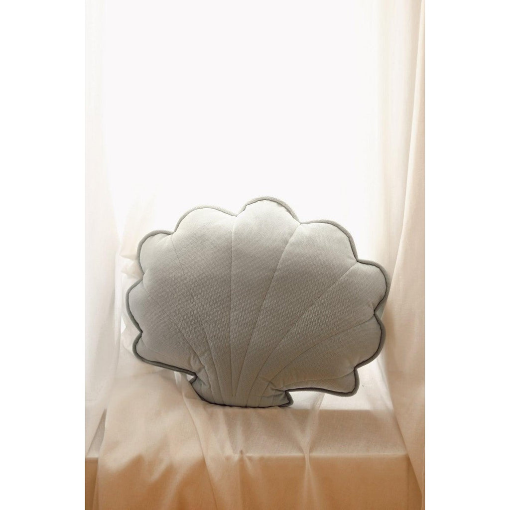 SAMT-MUSCHELKISSEN (POWDER MINT) - 60cm