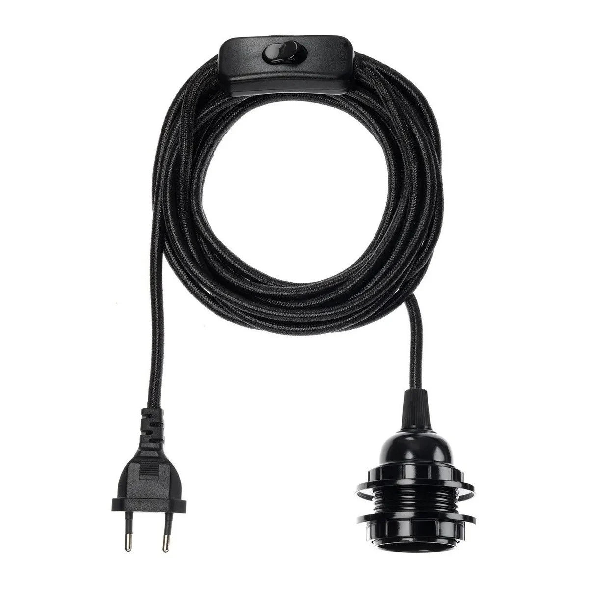 LAMPENFASSUNG FÜR STECKDOSE (SCHWARZ)