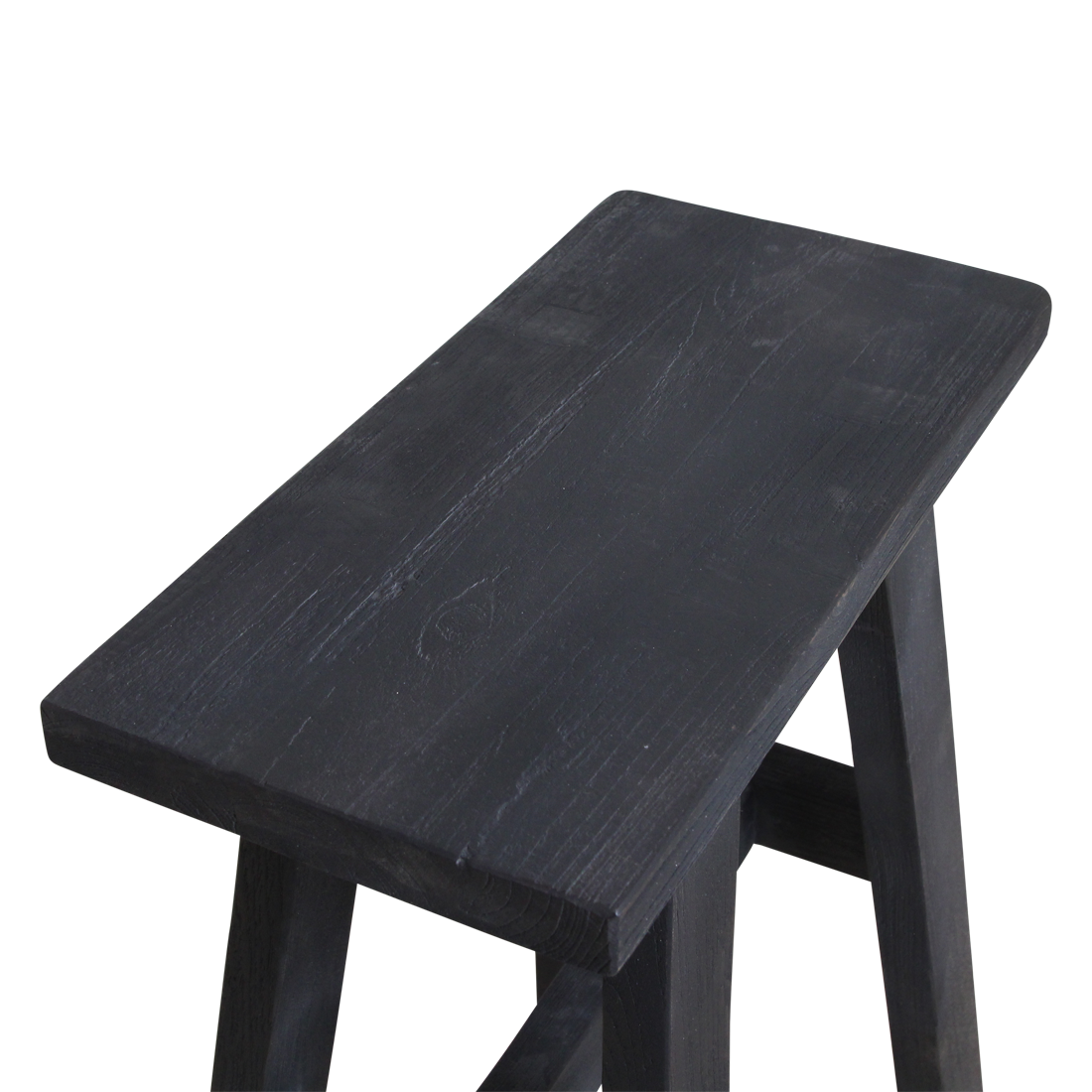 BANK AUS RECYCELTEM HOLZ (SCHWARZ) - 45cm