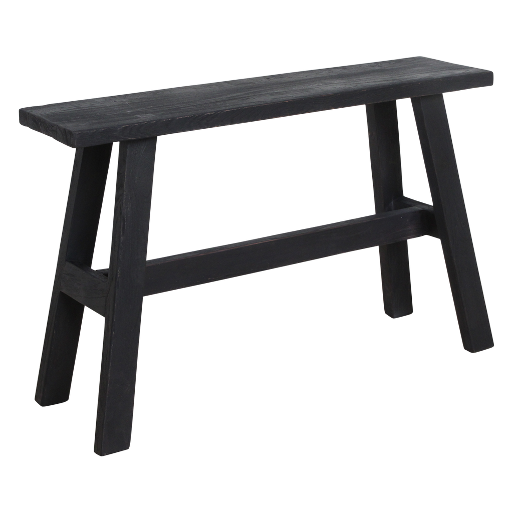 BANK AUS RECYCELTEM HOLZ (SCHWARZ) - 85cm