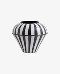 VASE SCHWARZ/WEIß GESTREIFT - 25cm