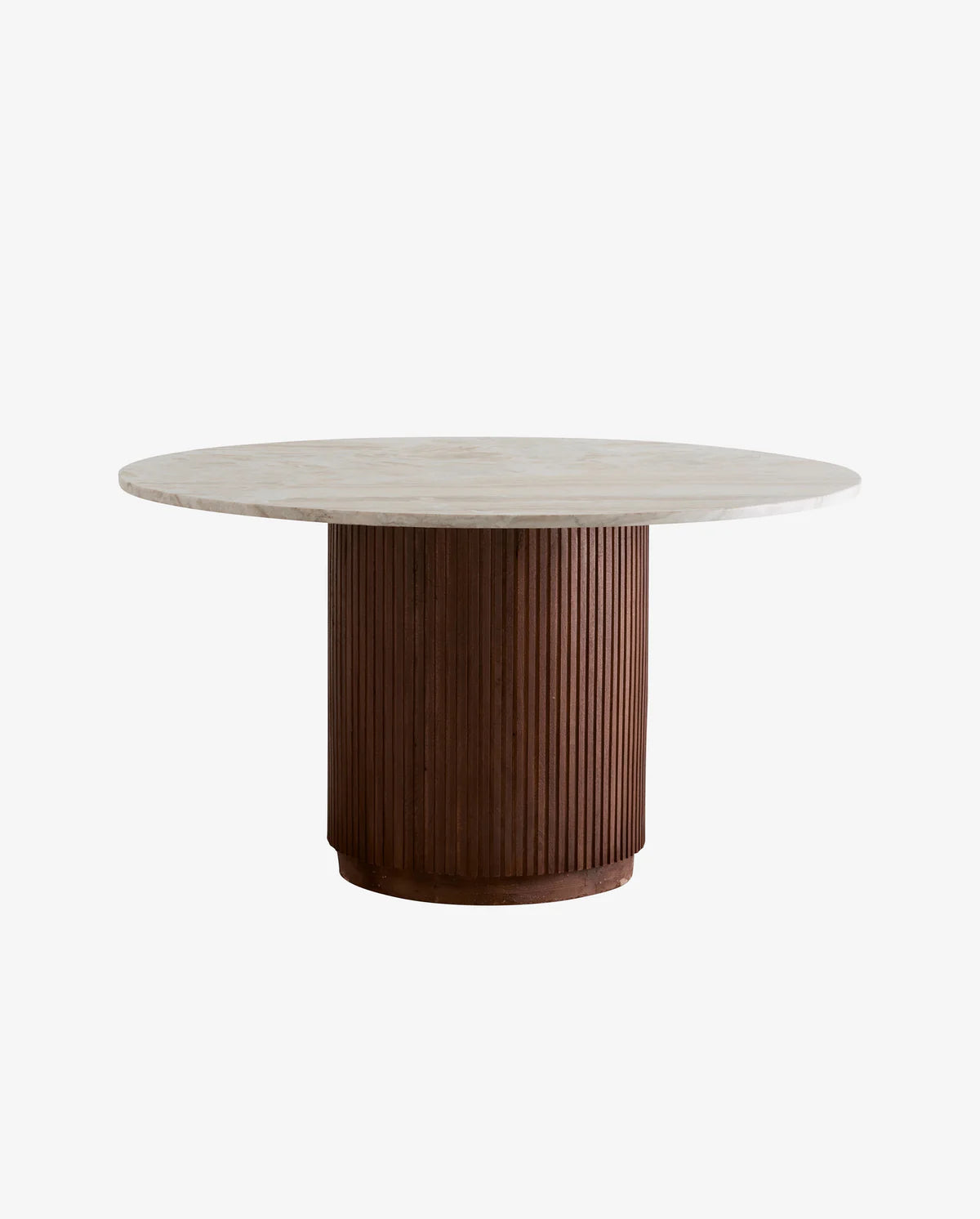 ESSTISCH AUS MANGOHOLZ MIT MARMORPLATTE - 140cm