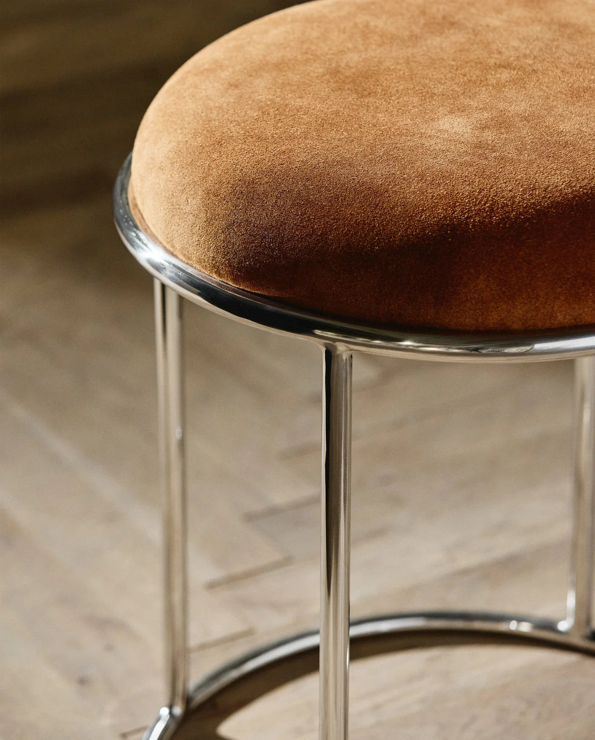 LEDER HOCKER (BRAUN)