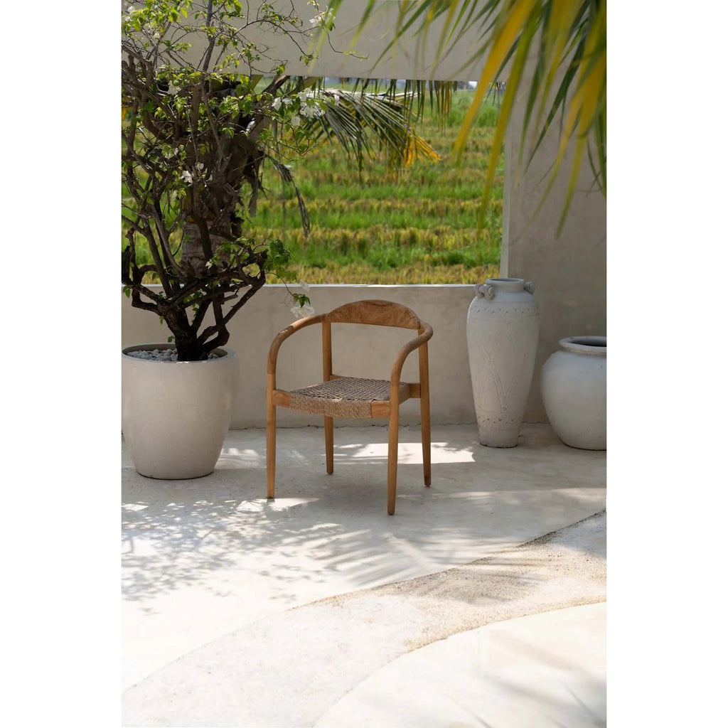 ESSZIMMERSTUHL AUS RECYCELTEM TEAKHOLZ