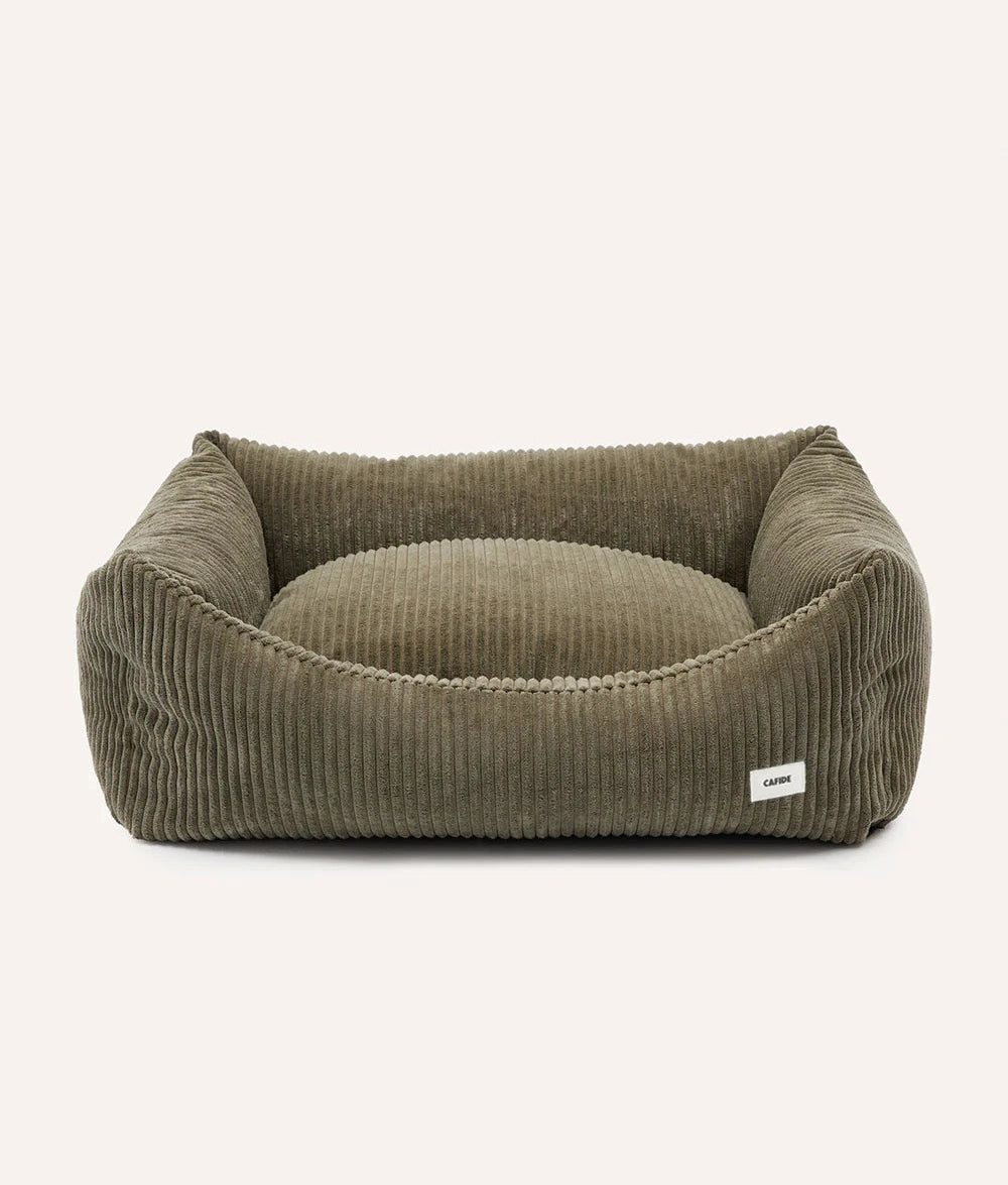 SNOZY HUNDEBETT AUS CORD (GRÜN)