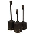 SCHWARZES KERZENSTÄNDER SET (3 Stk.)