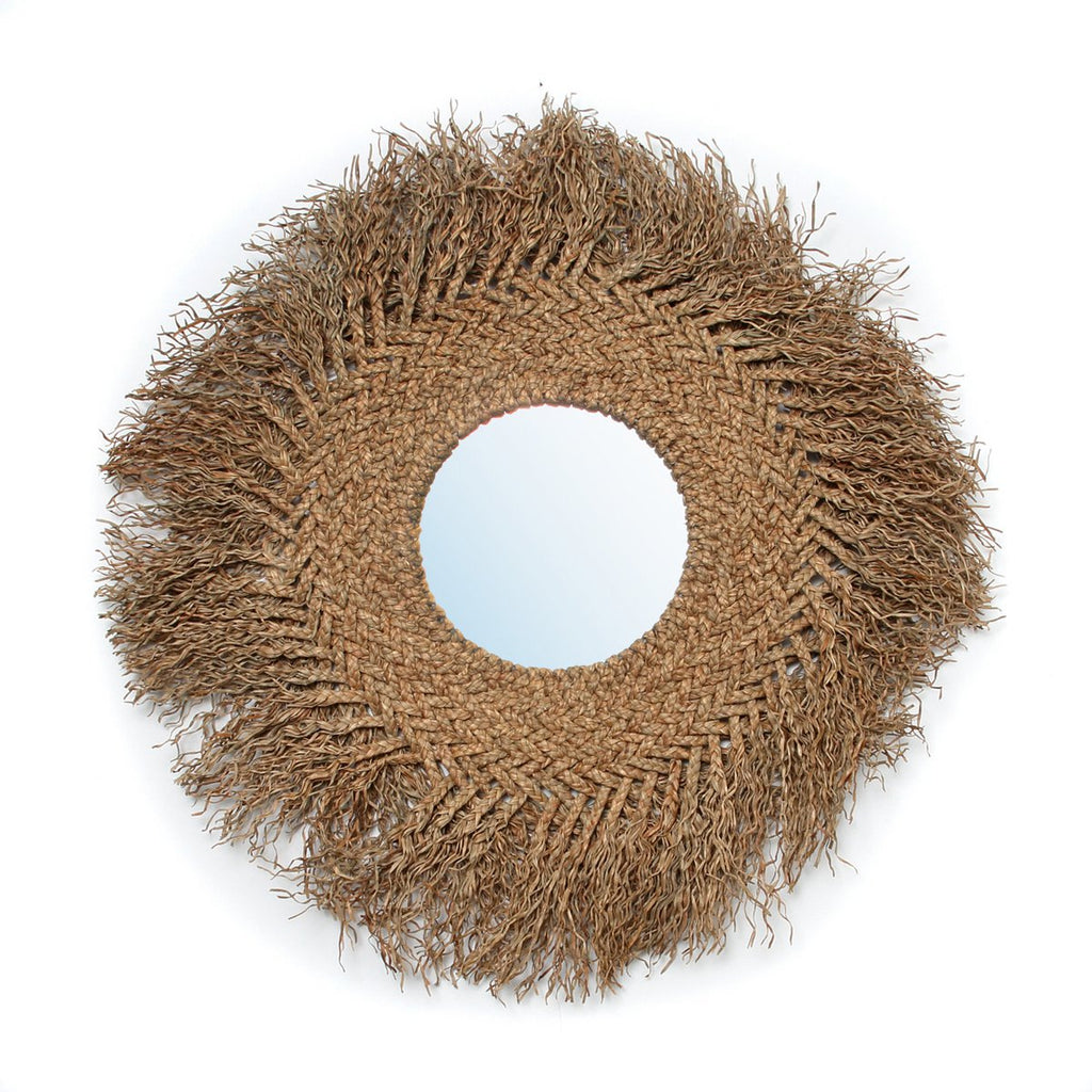 GEFLOCHTENER RATTAN SPIEGEL - Ø 75cm