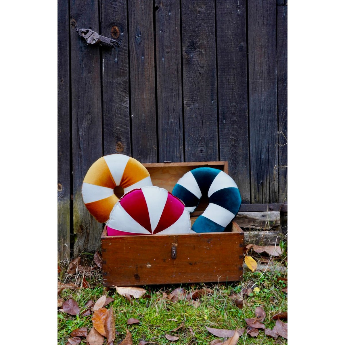 ZUCKERSTANGENKISSEN (GRÜN/WEIẞ) - 45cm