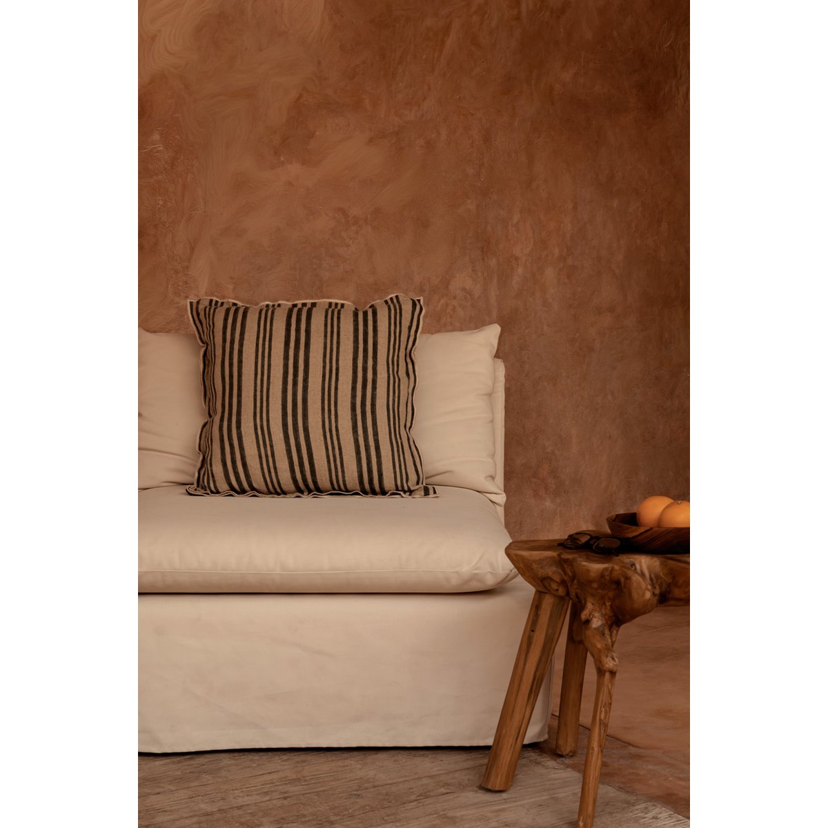 KISSENBEZUG NORDIC STRIPE AUS LEINEN