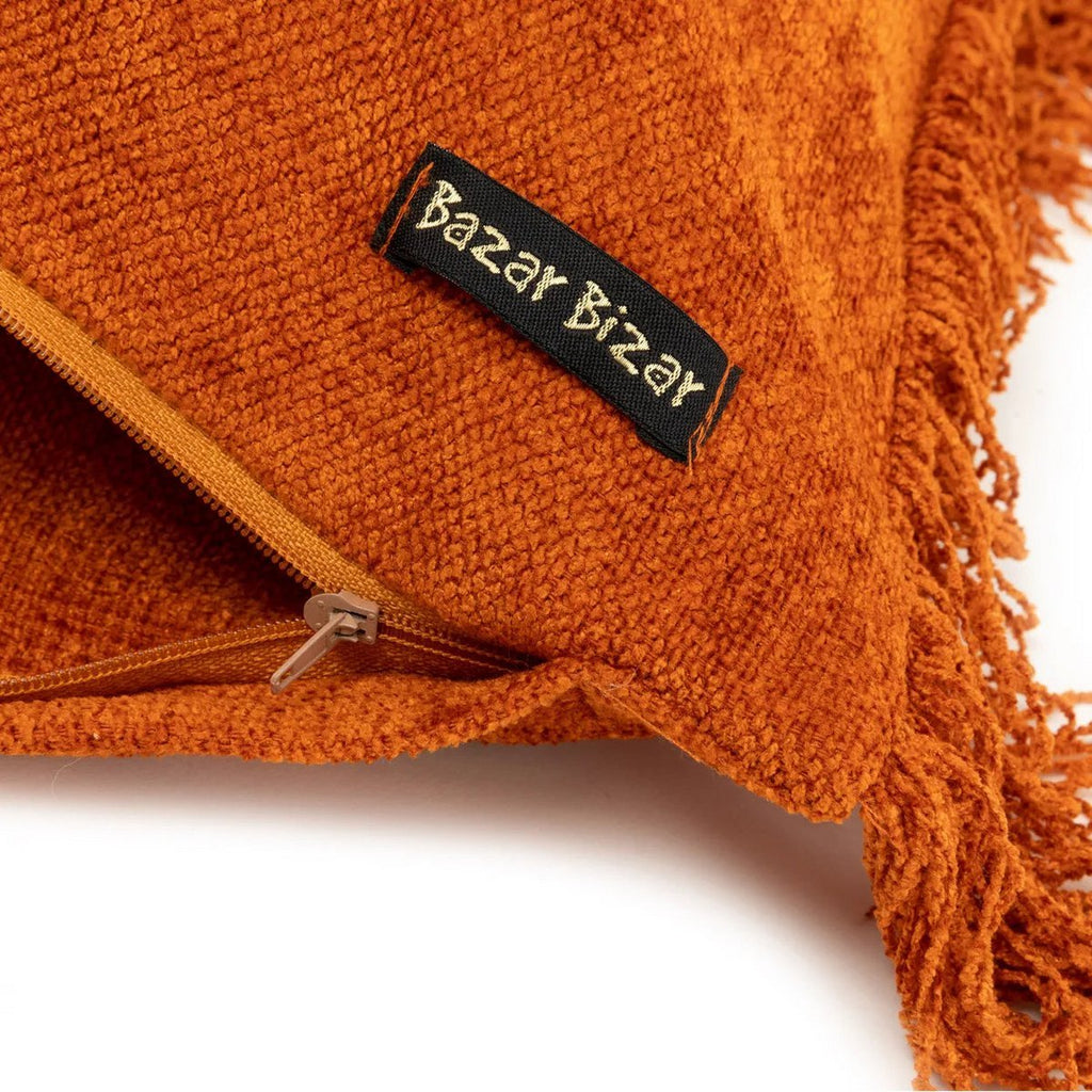 HANDGEWEBTER KISSENBEZUG (ORANGE) - 35 x 100cm