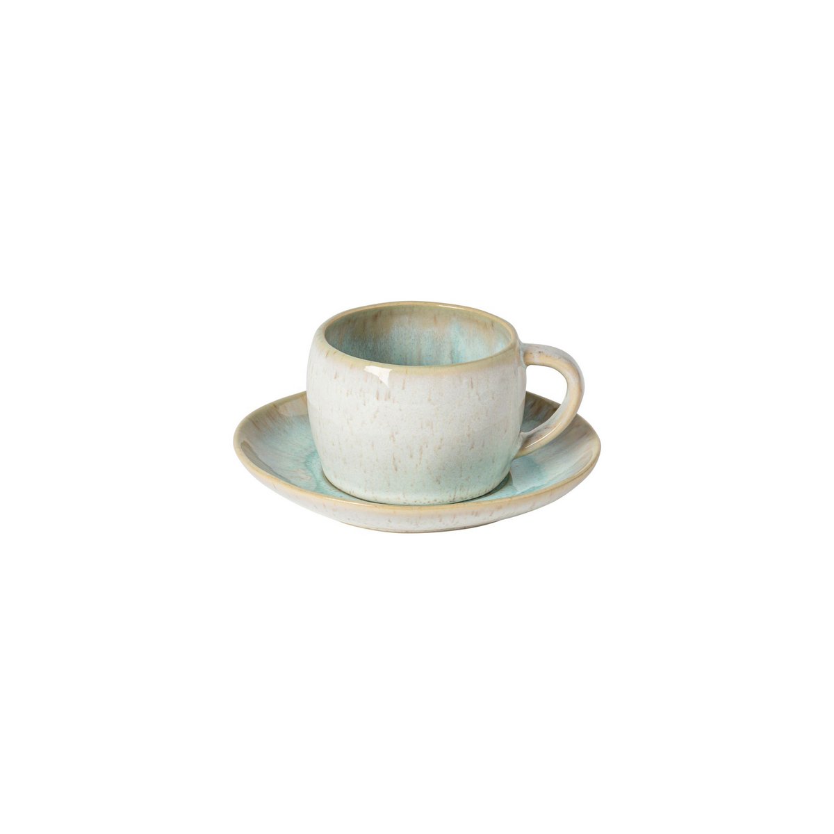EIVISSA TEE-/KAFFEETASSE MIT UNTERTASSE - GROß (BLAU)