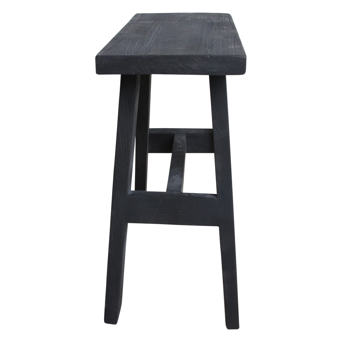 BANK AUS RECYCELTEM HOLZ (SCHWARZ) - 45cm