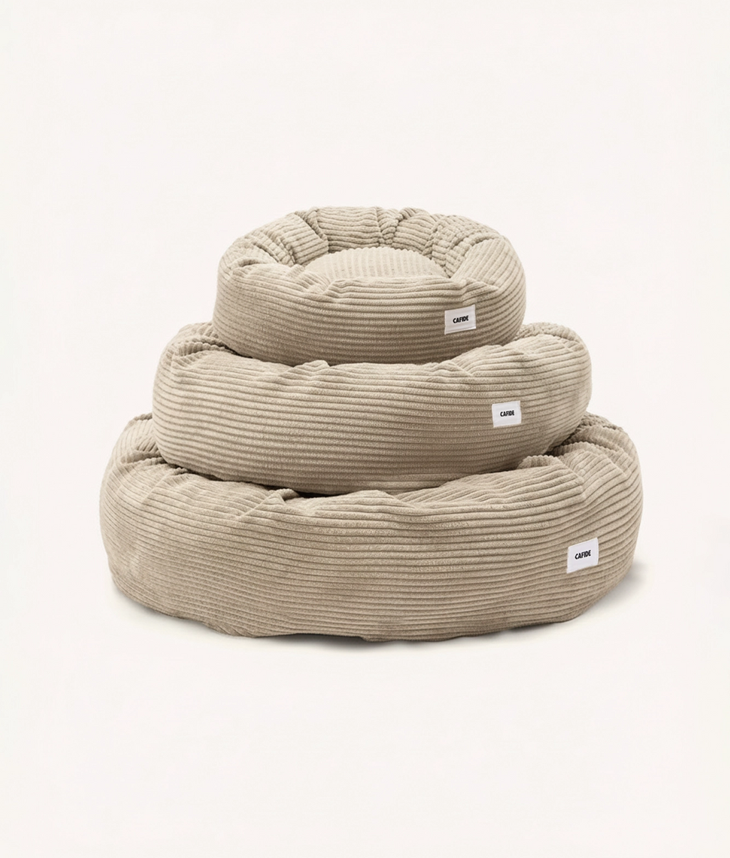NUBA HUNDEBETT AUS CORD (BEIGE)