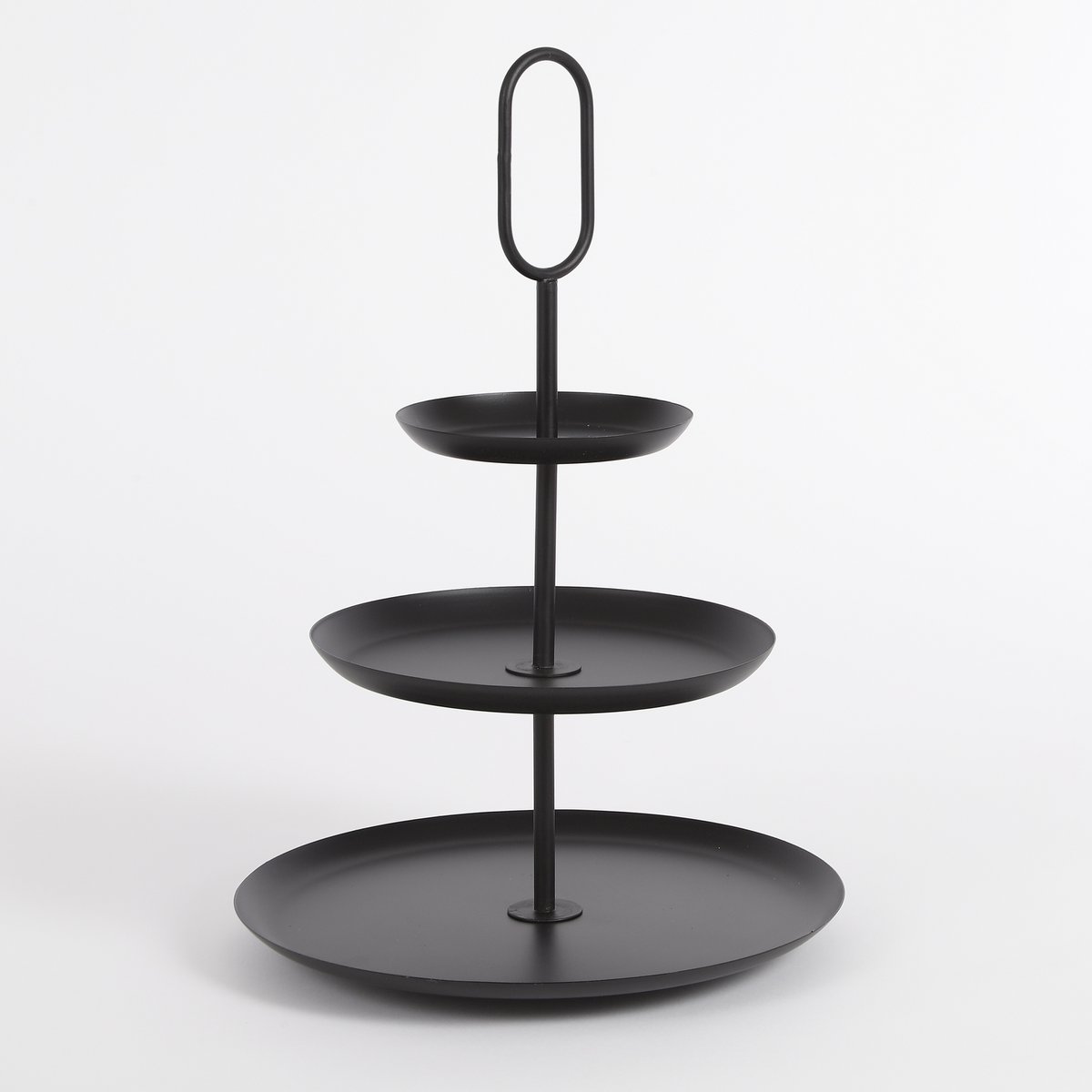 RAMA ETAGERE MIT 3 EBENEN (SCHWARZ) - 55cm