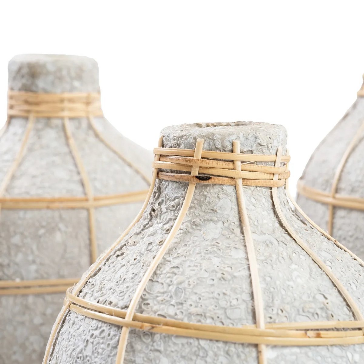 BAUCHIGE TERRAKOTTA-VASE (GRAU) - 23cm