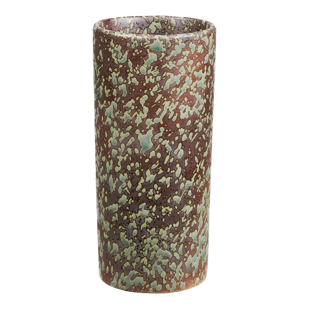 Vase aus Keramik (Dunkelbraun/Waldnachtgrün), 20cm