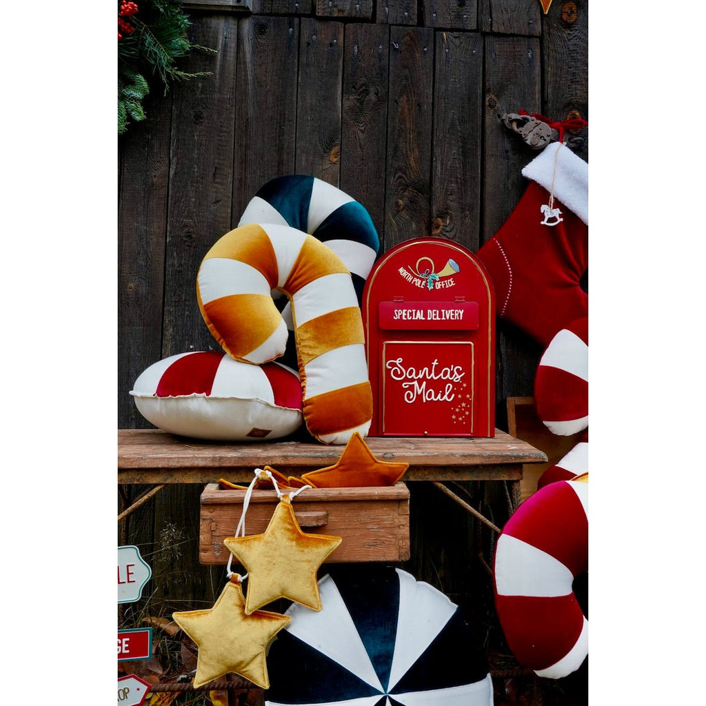 ZUCKERSTANGENKISSEN (GOLD/WEIẞ) - 45cm