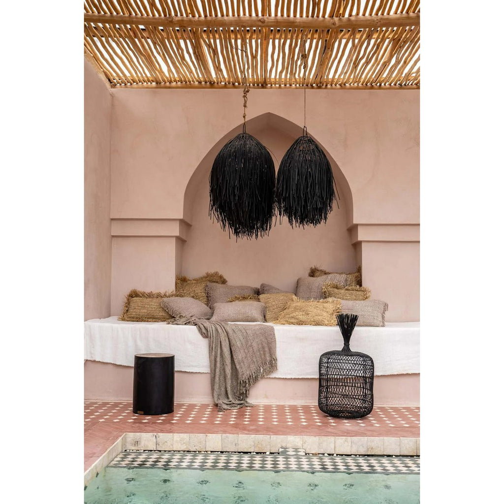 HANDGEWEBTER KISSENBEZUG (PERLGRAU) - 30 x 50cm