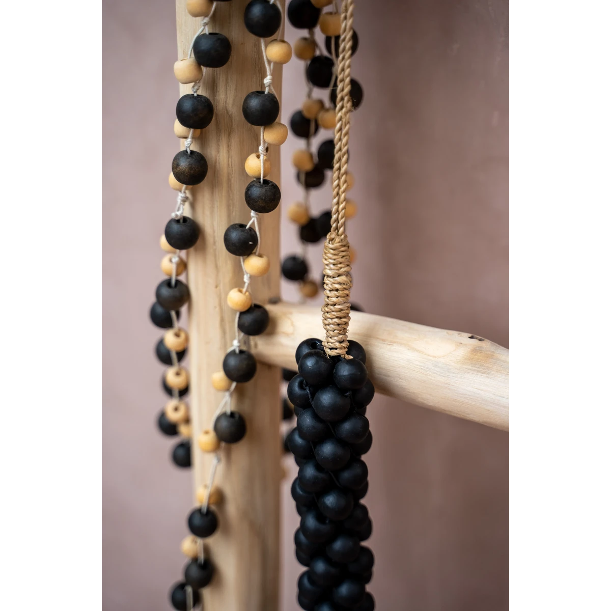 HOLZPERLEN-/BAUMWOLLQUASTE