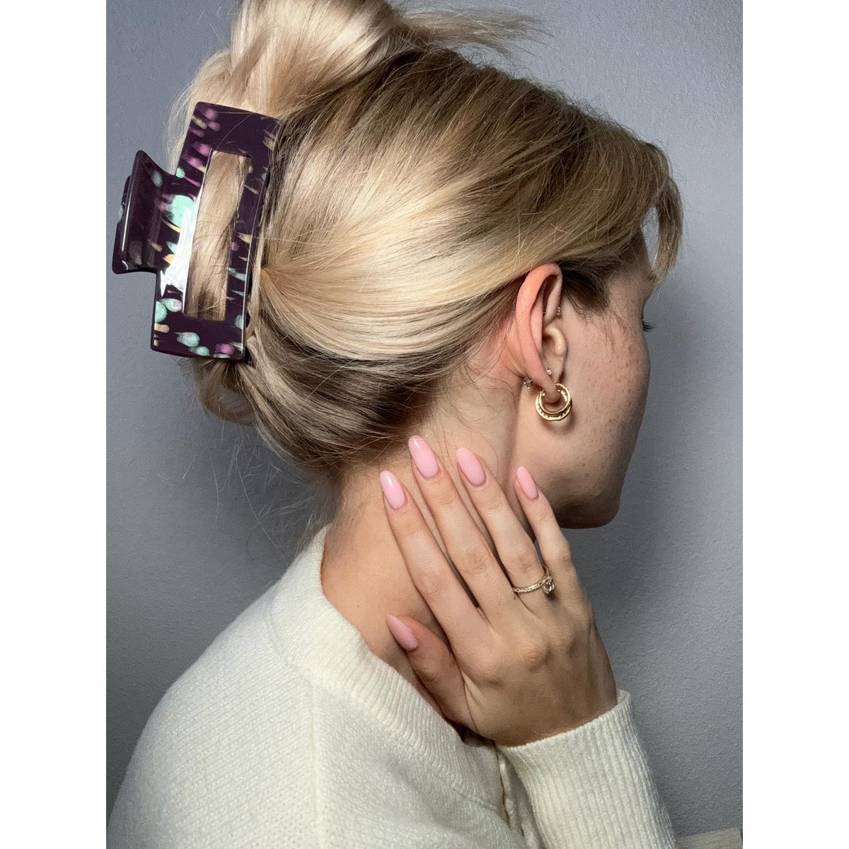 HAARKLAMMER XL - ROSA