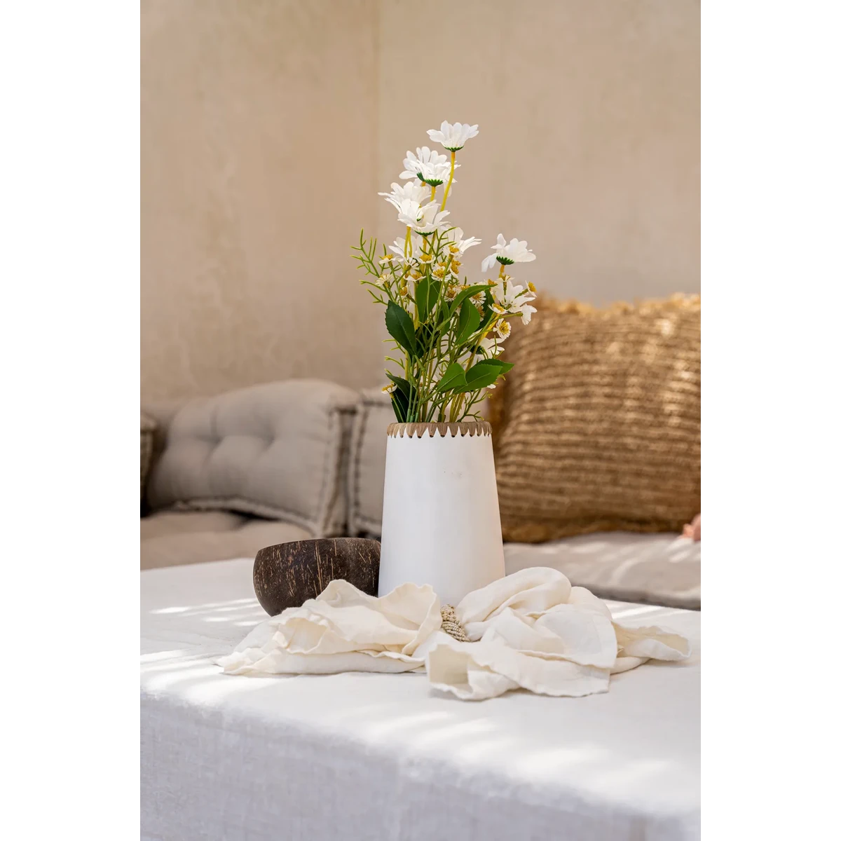 LEINENSERVIETTEN WEIß (4 Stk.)