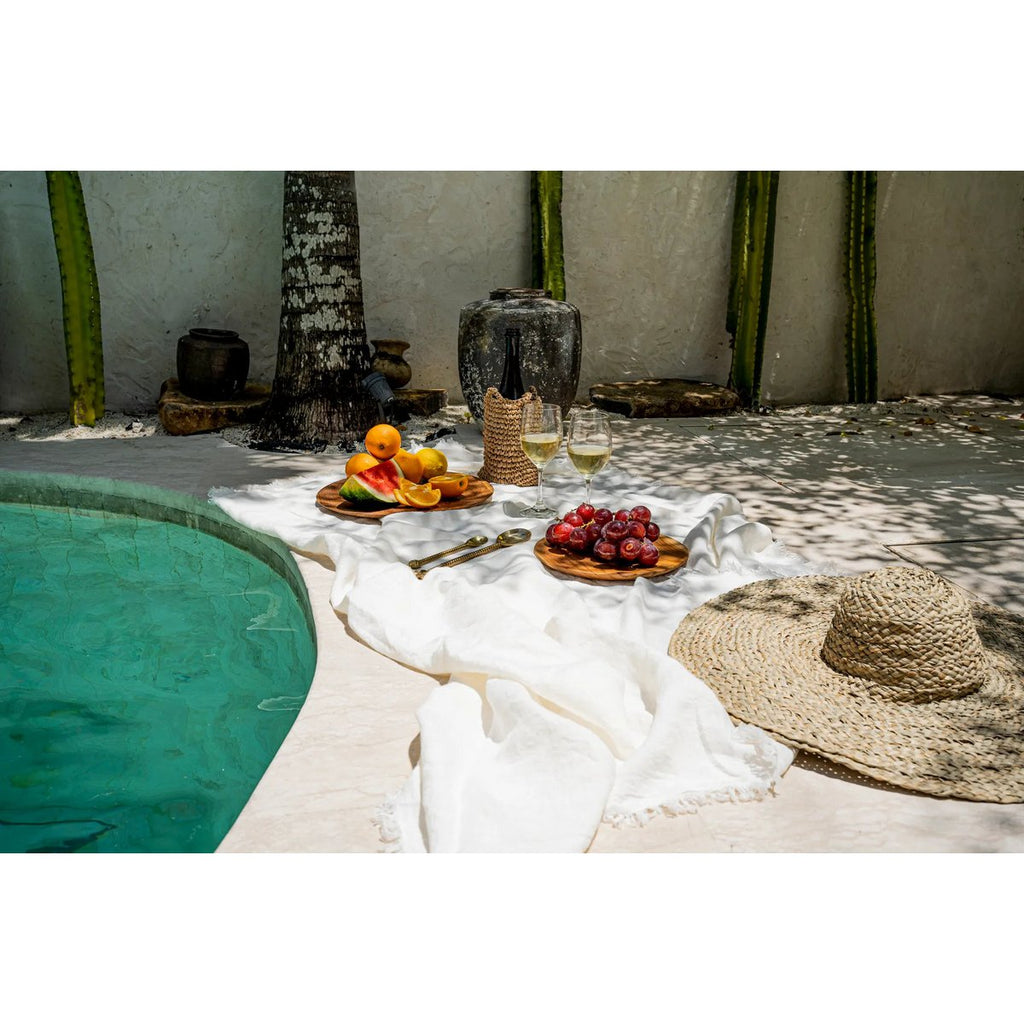 LEINENTISCHDECKE (WEIß) - 150x250cm