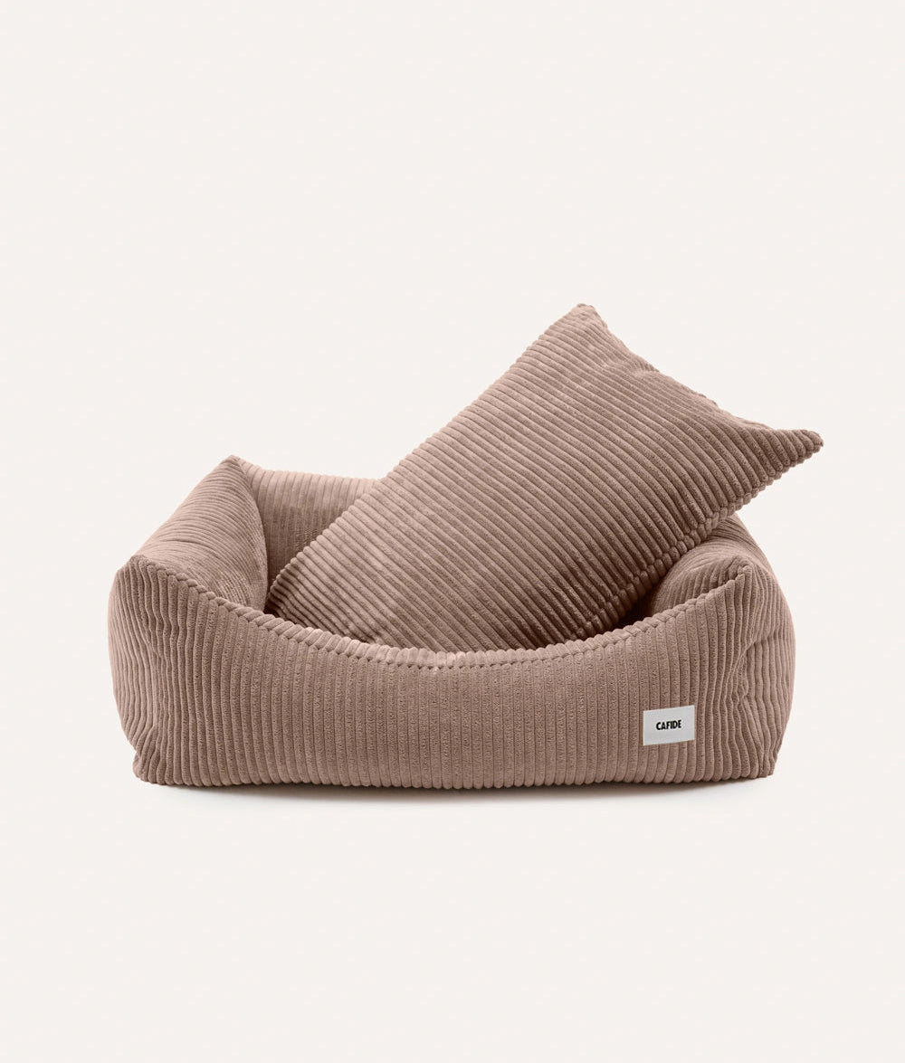 SNOZY HUNDEBETT AUS CORD (MOCCHA BEIGE)