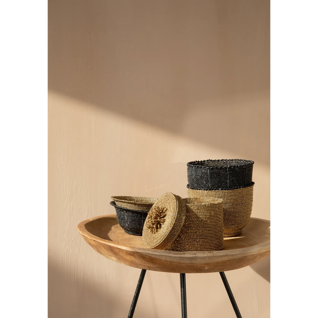 PERLENSCHALE KLEIN (SCHWARZ) - 13cm