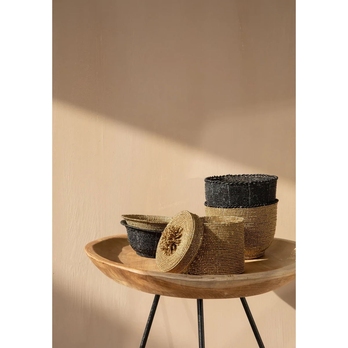 PERLENSCHALE KLEIN (SCHWARZ) - 13cm