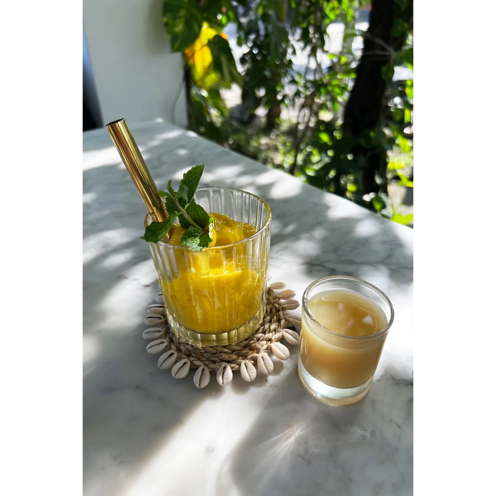 SEEGRAS UNTERSETZER MIT MUSCHELN (NATUR)