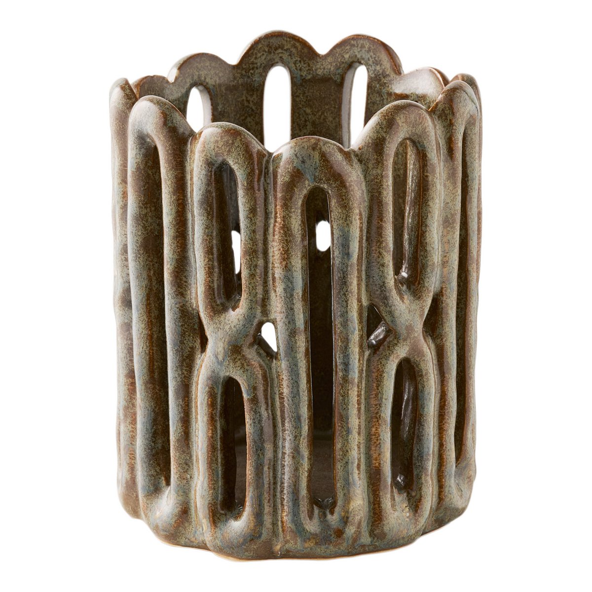 Kerzenhalter aus Keramik (Braun), 2 Stk. – Ansicht 11