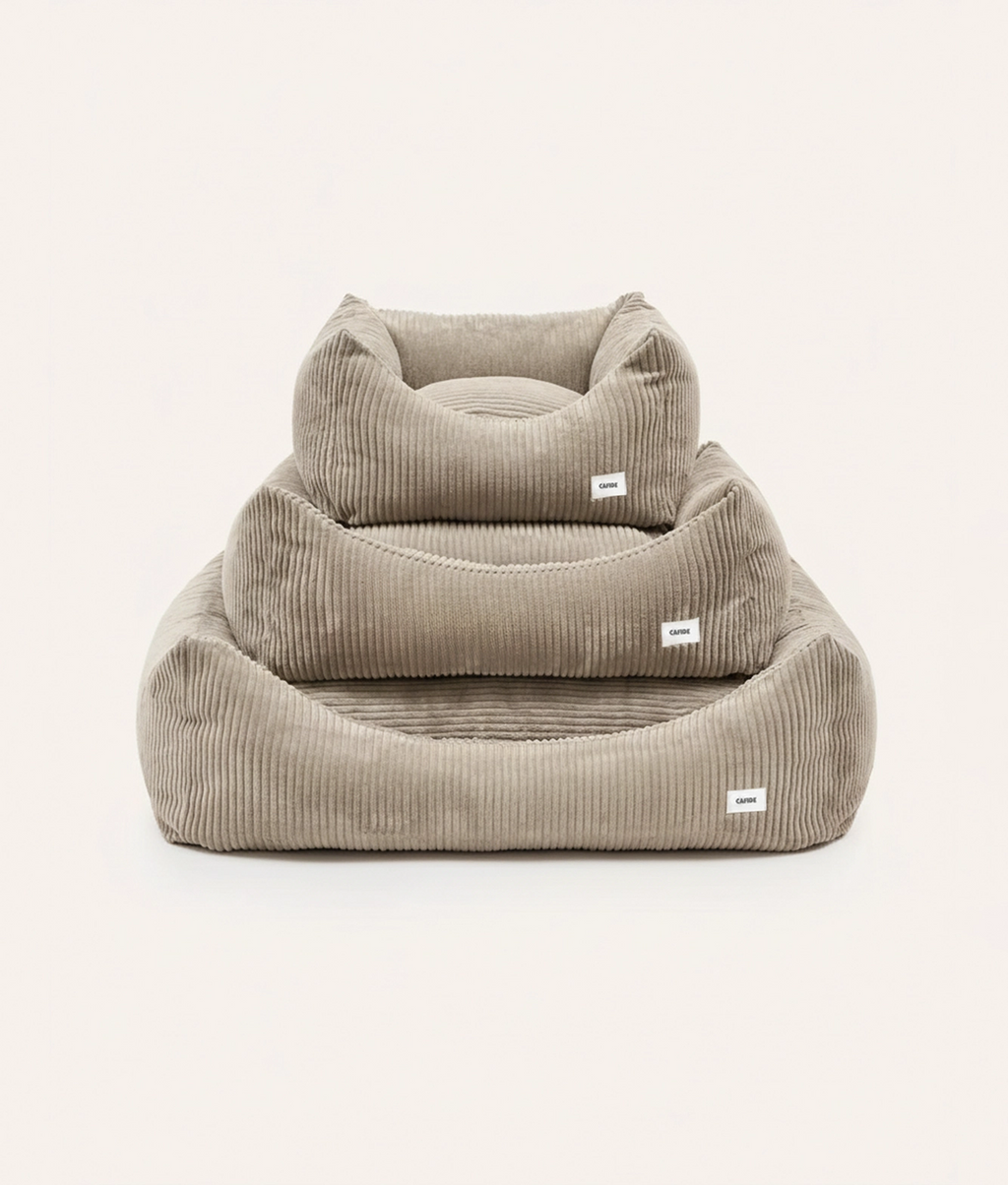 SNOZY HUNDEBETT AUS CORD (BEIGE)
