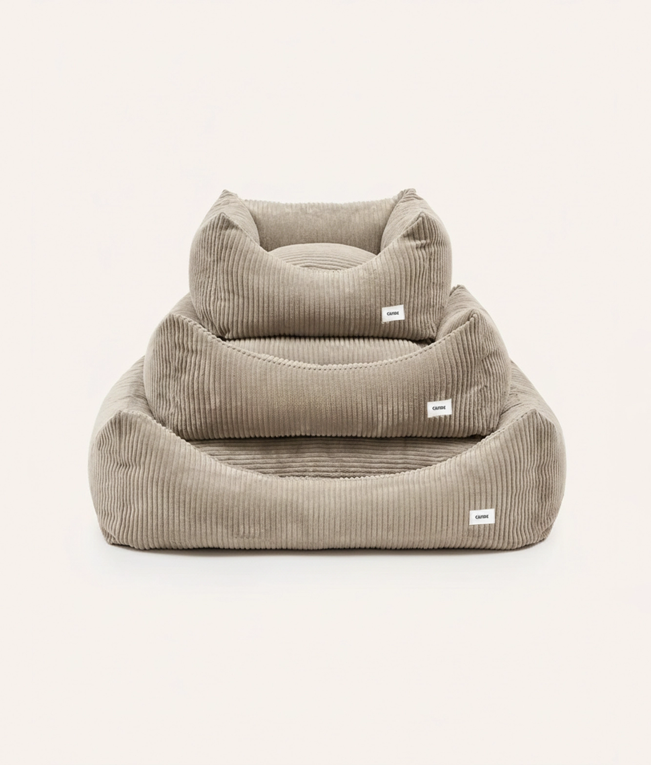 SNOZY HUNDEBETT AUS CORD (BEIGE)